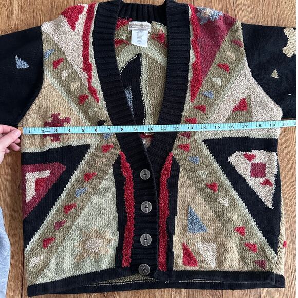 Coldwater Creek Vtg Chunky Cardigan Sweater Size Small - Picture 5 of 7